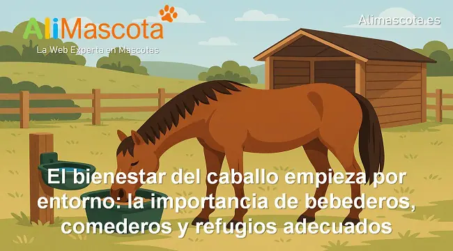 la importancia de bebederos, comederos y refugios para caballos